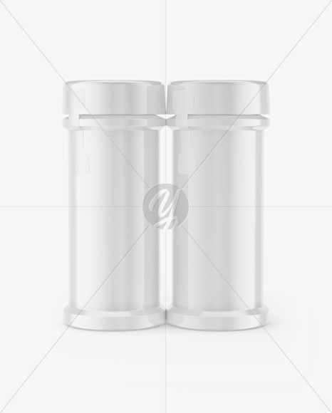 Two Glossy Spice Jars Mockup