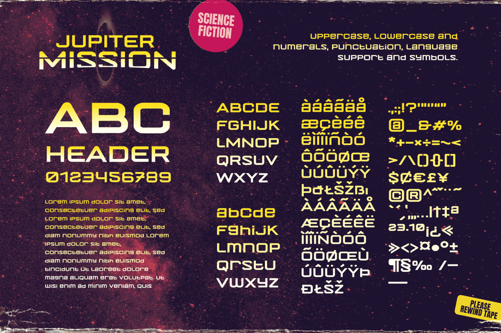 Jupiter Mission: A Science-Fiction Font Spectacular