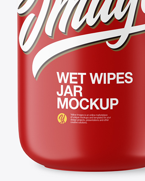 Two Matte Wet Wipes Jars Mockup