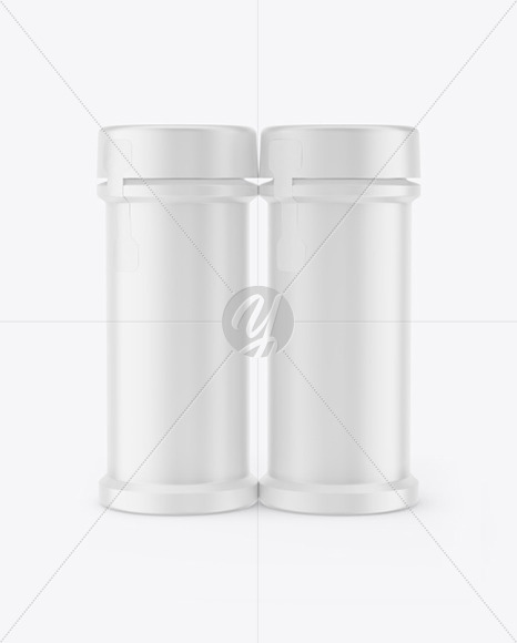 Two Matte Spice Jars Mockup