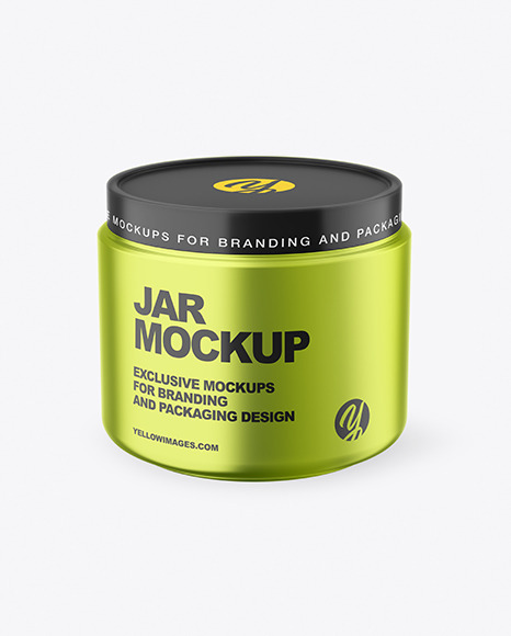 Metallic Cosmetic Jar Mockup - Face mask mockup psd