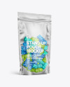 Frosted Stand-up Pouch with Gummies Mockup