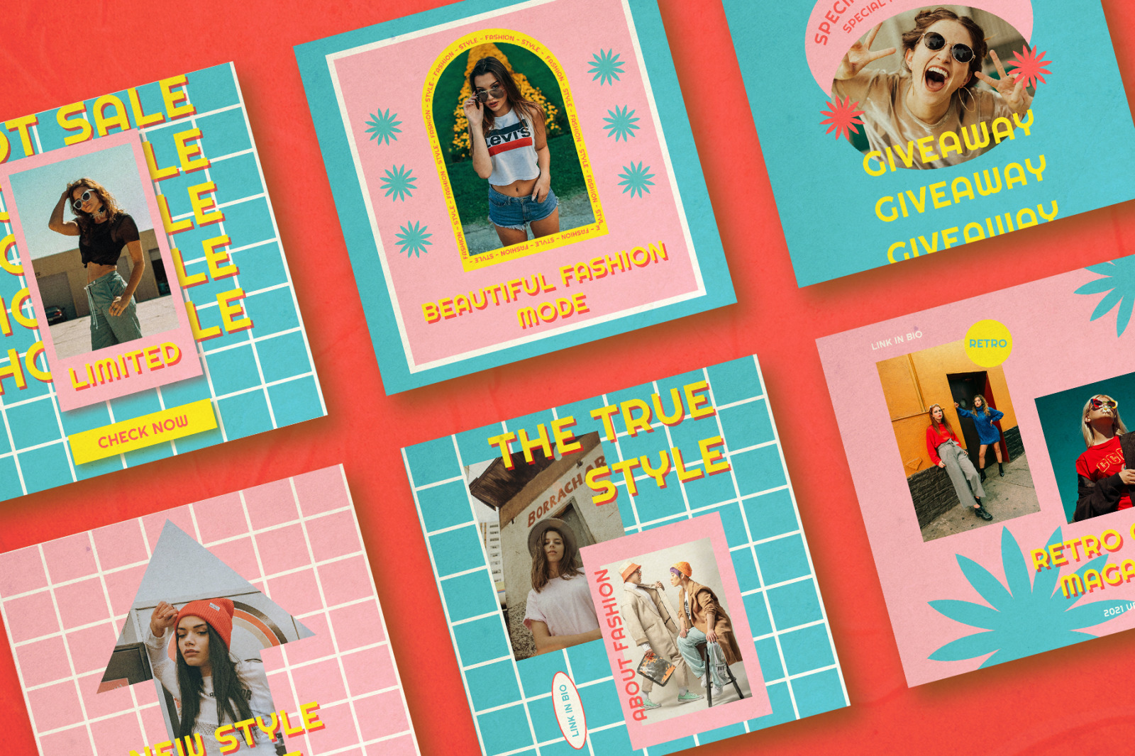 Cheries Retro Instagram Template Cheries Retro Instagram Template