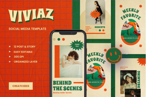 Viviaz Retro Instagram Template - Nostalgia