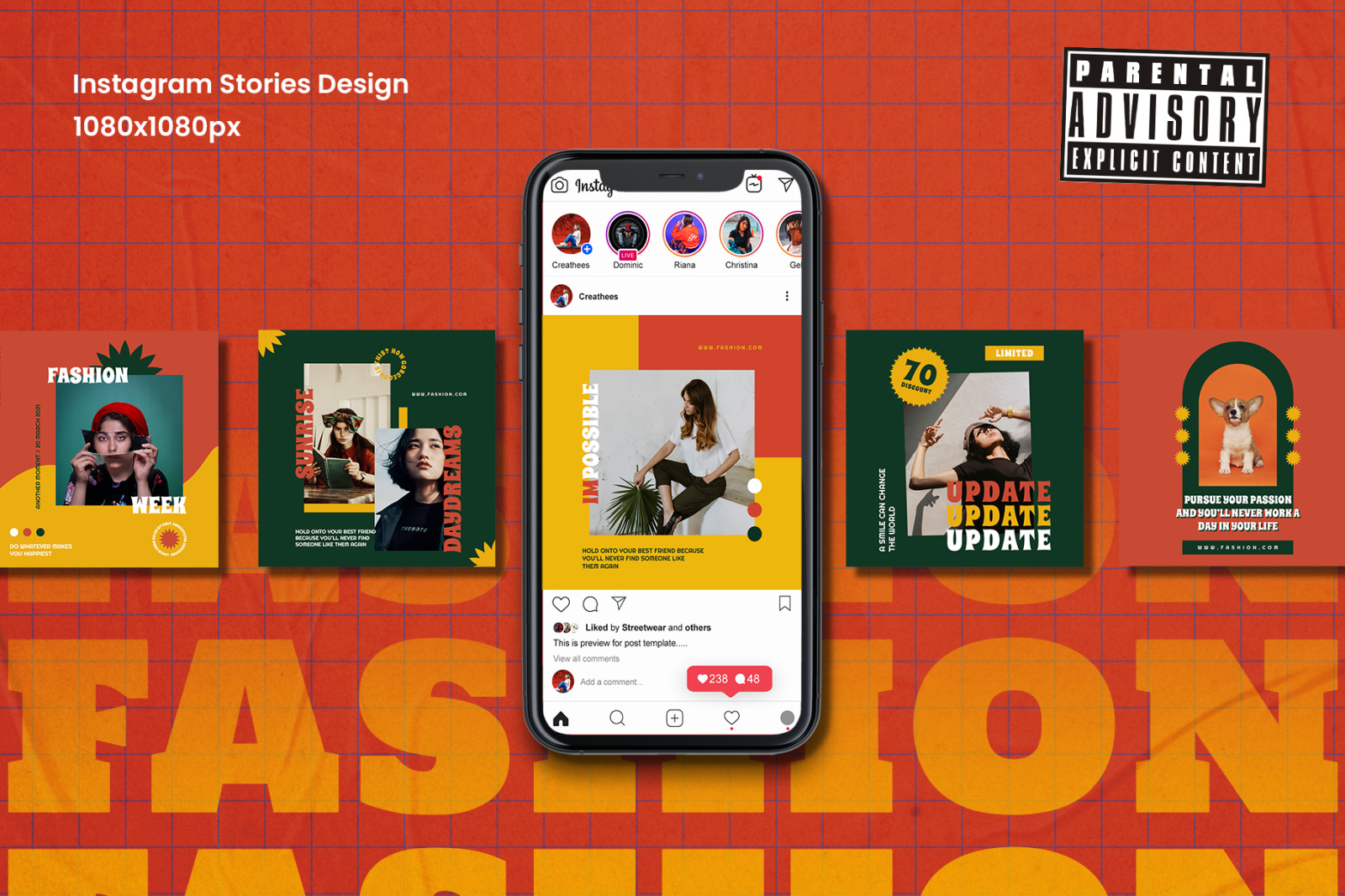 Creoma Retro Instagram Template Creoma Retro Instagram Template