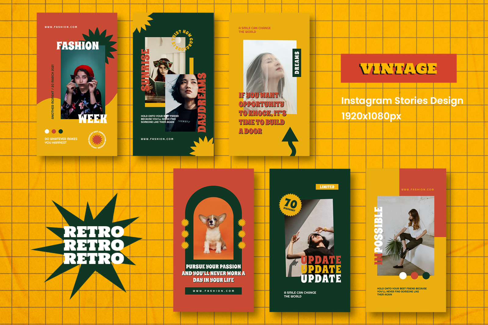 Creoma Retro Instagram Template Creoma Retro Instagram Template