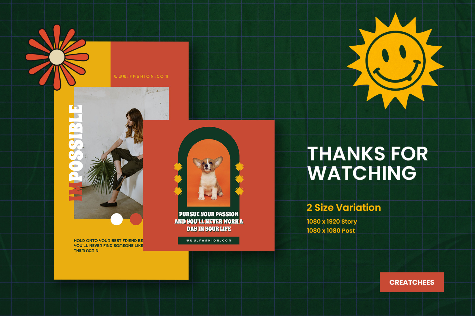 Creoma Retro Instagram Template Creoma Retro Instagram Template