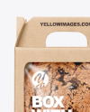 Kraft Box with Cookies Mockup