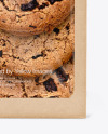 Kraft Box with Cookies Mockup