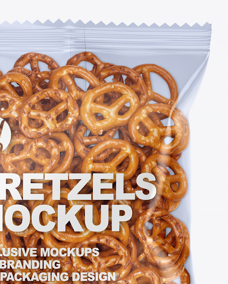 Bag With Mini Pretzels Mockup