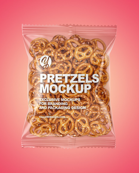 Bag With Mini Pretzels Mockup