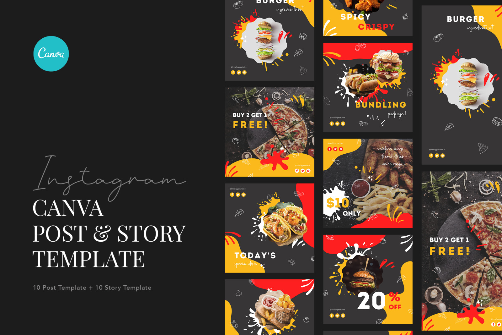 Fun and Dine Fast Food Instagram Template Fun and Dine Fast Food Instagram Template