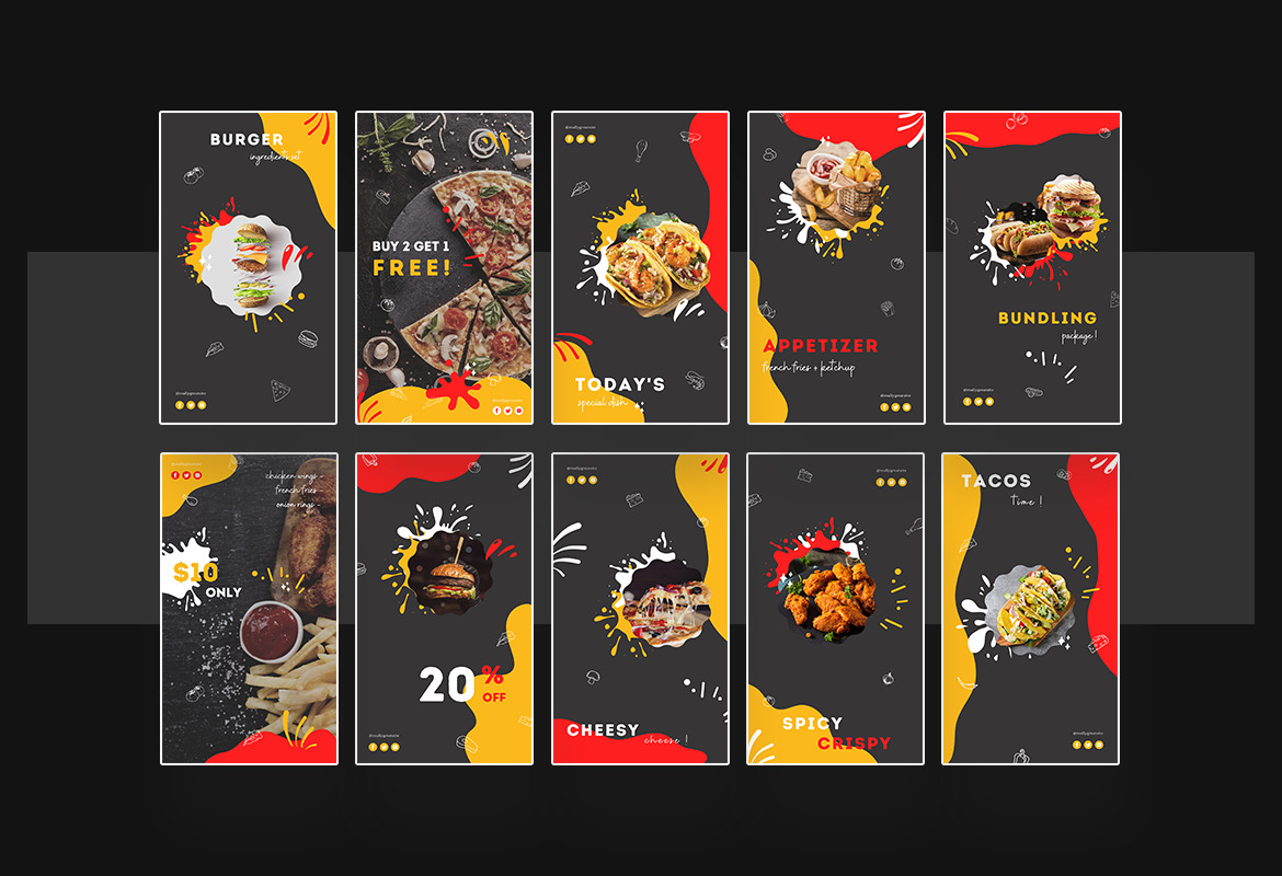 Fun and Dine Fast Food Instagram Template Fun and Dine Fast Food Instagram Template