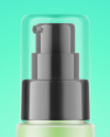 Frosted Glass Cosmetic Bottle with Pump Mockup