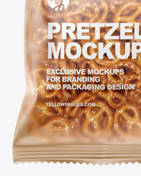 Matte Bag With Mini Pretzels Mockup