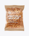 Matte Bag With Mini Pretzels Mockup