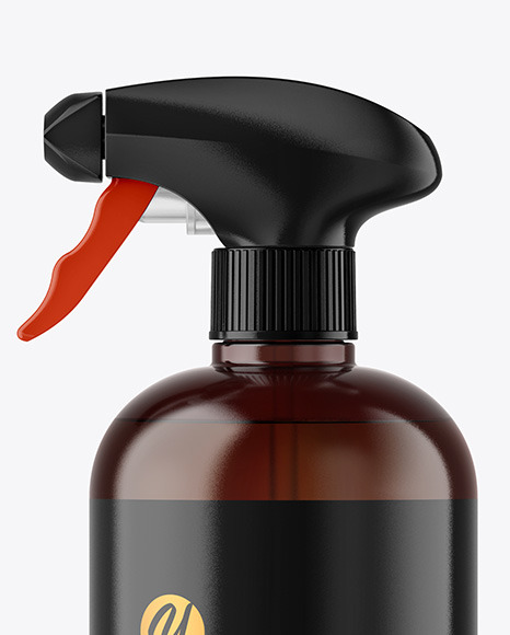 Amber Spray Bottle Mockup