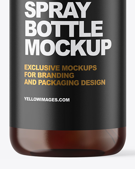 Amber Spray Bottle Mockup