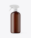 Frosted Amber Spray Bottle Mockup