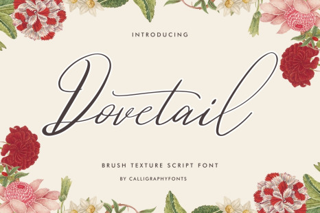 Dovetail Script Font - Beautiful