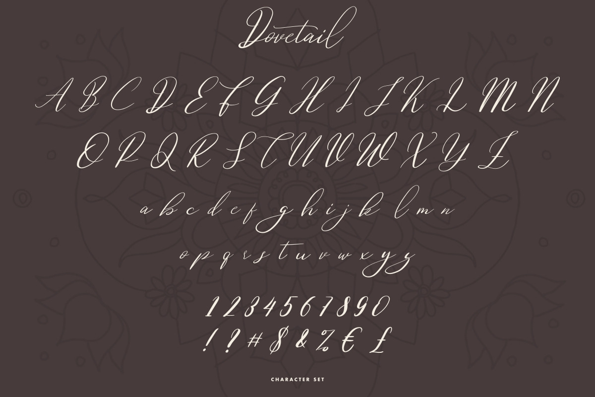 Dovetail Script Font Dovetail Script Font