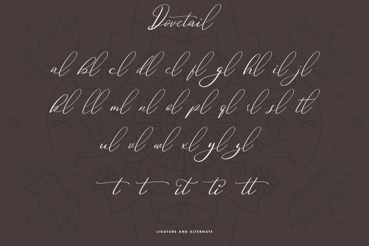 Dovetail Script Font Dovetail Script Font