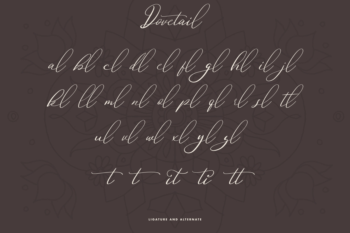 Dovetail Script Font