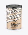 Coffee Tin Can with Kraft Finish Mockup