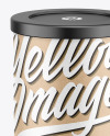 Coffee Tin Can with Kraft Finish Mockup