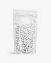 Clear Plastic Pouch w/ Pills Mockup