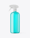Frosted Color Plastic Spray Bottle Mockup Frosted Color Plastic Spray Bottle Mockup