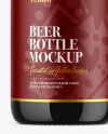 Dark Amber Beer Bottle Mockup