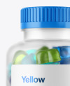 Frosted Bottle with Gummies Mockup