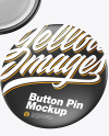 Three Matte Button Pins Mockup