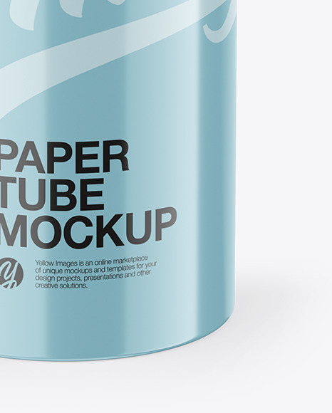 Glossy Paper Tube Mockup