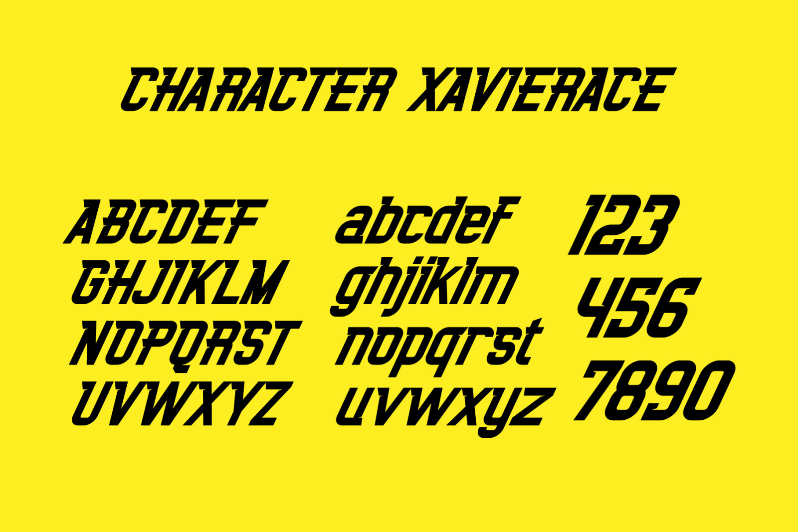 Xavierace Font