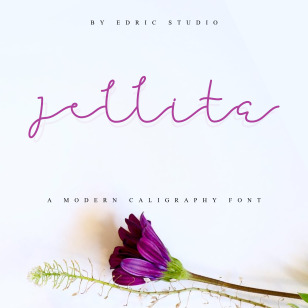 Jellita Calligraphy Font Jellita Calligraphy Font