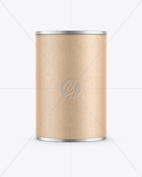 Tin Can w/ Kraft Finish Mockup