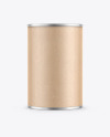 Tin Can w/ Kraft Finish Mockup