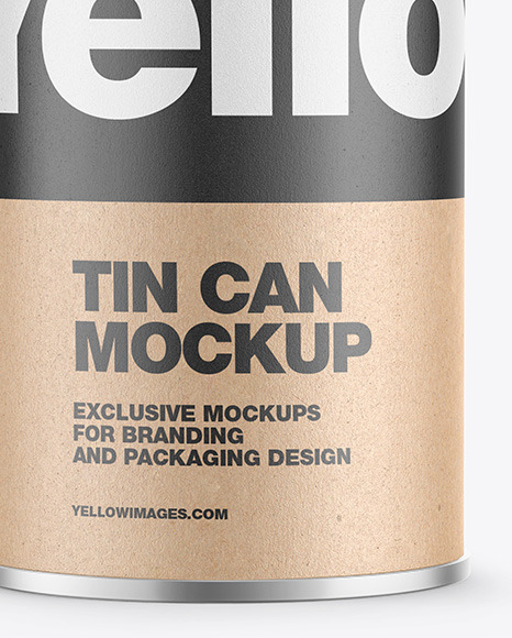 Tin Can w/ Kraft Finish Mockup