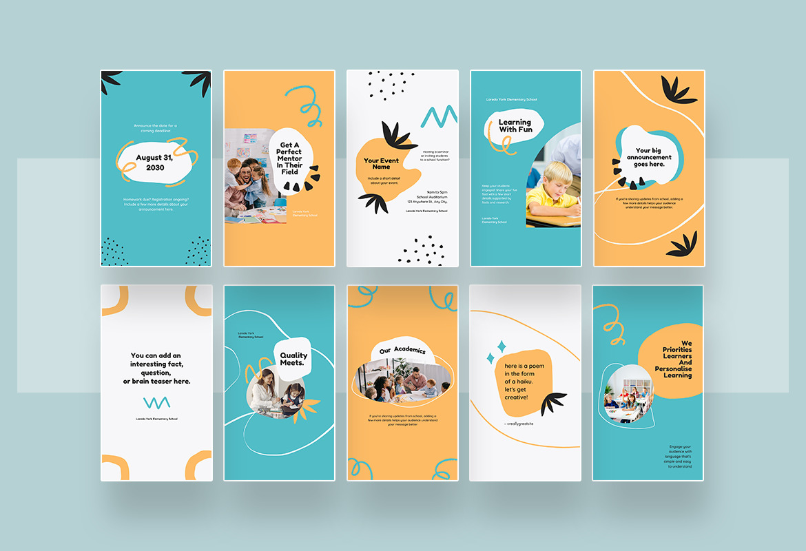 Cheerful Elementary School Canva