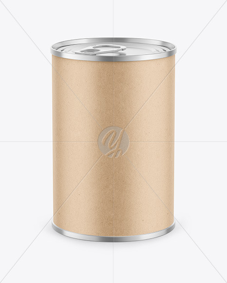 Tin Can with Kraft Finish Mockup