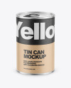 Tin Can with Kraft Finish Mockup