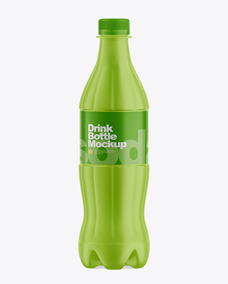 500ml Matte Plastic Drink Bottle Mockup