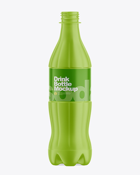 500ml Matte Plastic Drink Bottle Mockup