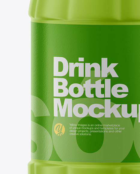 500ml Matte Plastic Drink Bottle Mockup