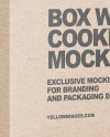 Kraft Box with Cookie Mockup