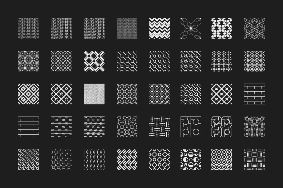 250 Geometric Seamless Patterns