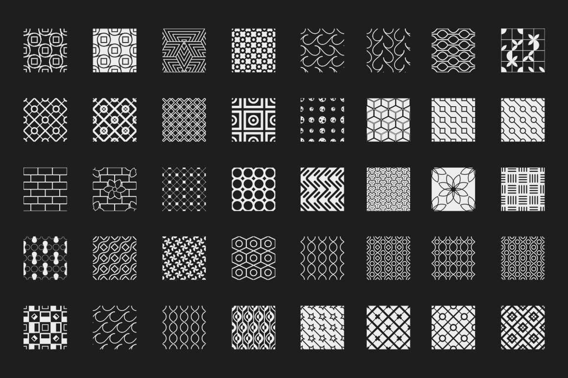 250 Geometric Seamless Patterns