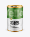 Tin Can with Paper Finish Mockup